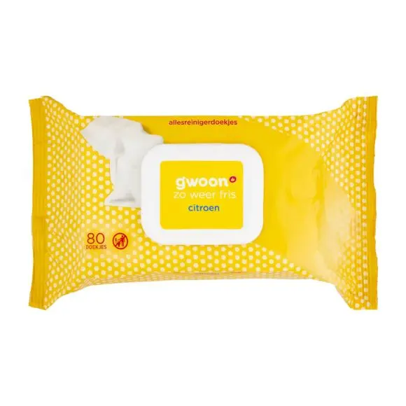 Gwoon Allesreiniger doek citroen (1x80 pcs)