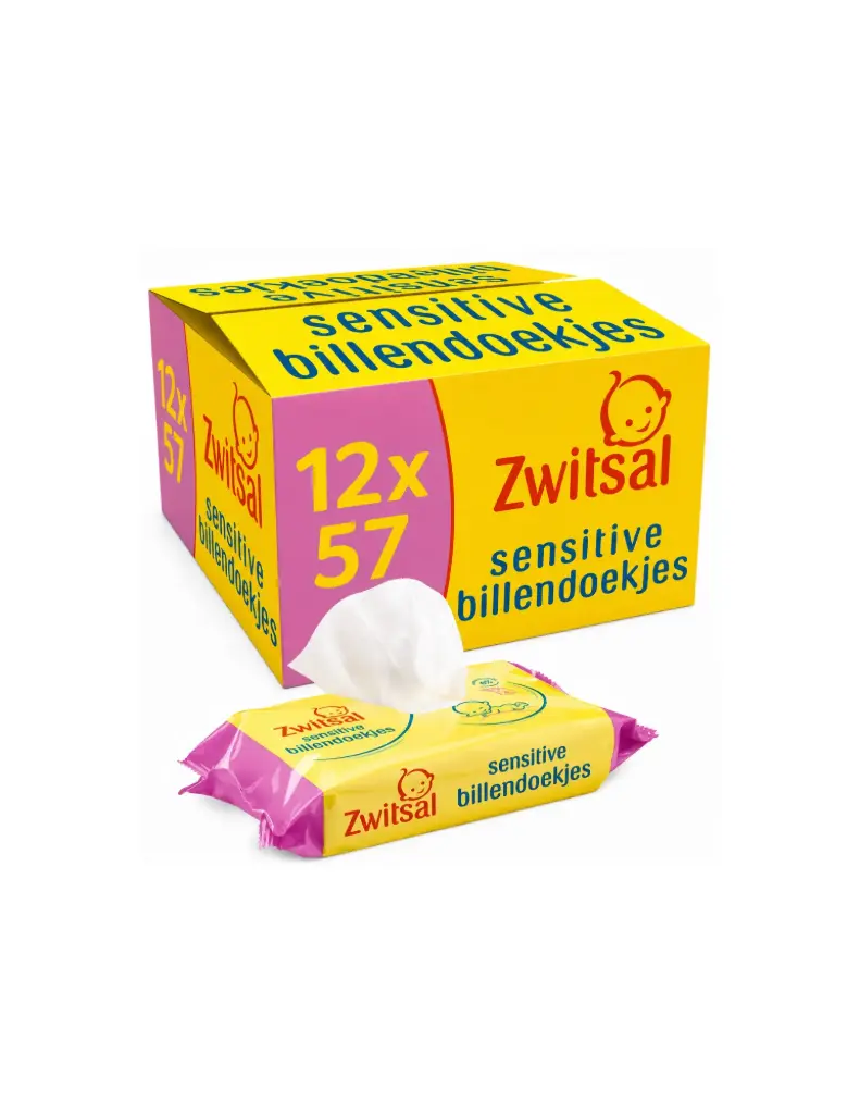 Zwitsal Billendoek sensitive (1x57 pcs)
