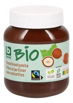 Boni bio hazelnootpasta ft (1x400 g)