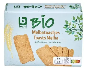 Boni bio toast melba sesam (5x6  pcs)