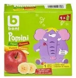 Boni pomini appel- en bananenmoes (4x90 g)