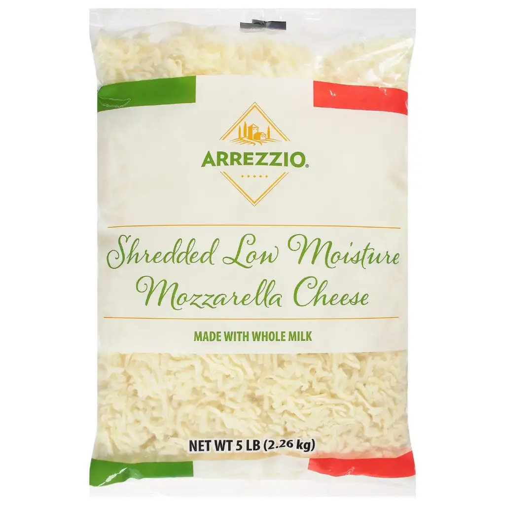 Arrezzio Cheese mozzarella pizza shredded whole milk (1x5 lbs)