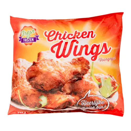 Fresh and frozen regulier chicken wings (1x750 g)