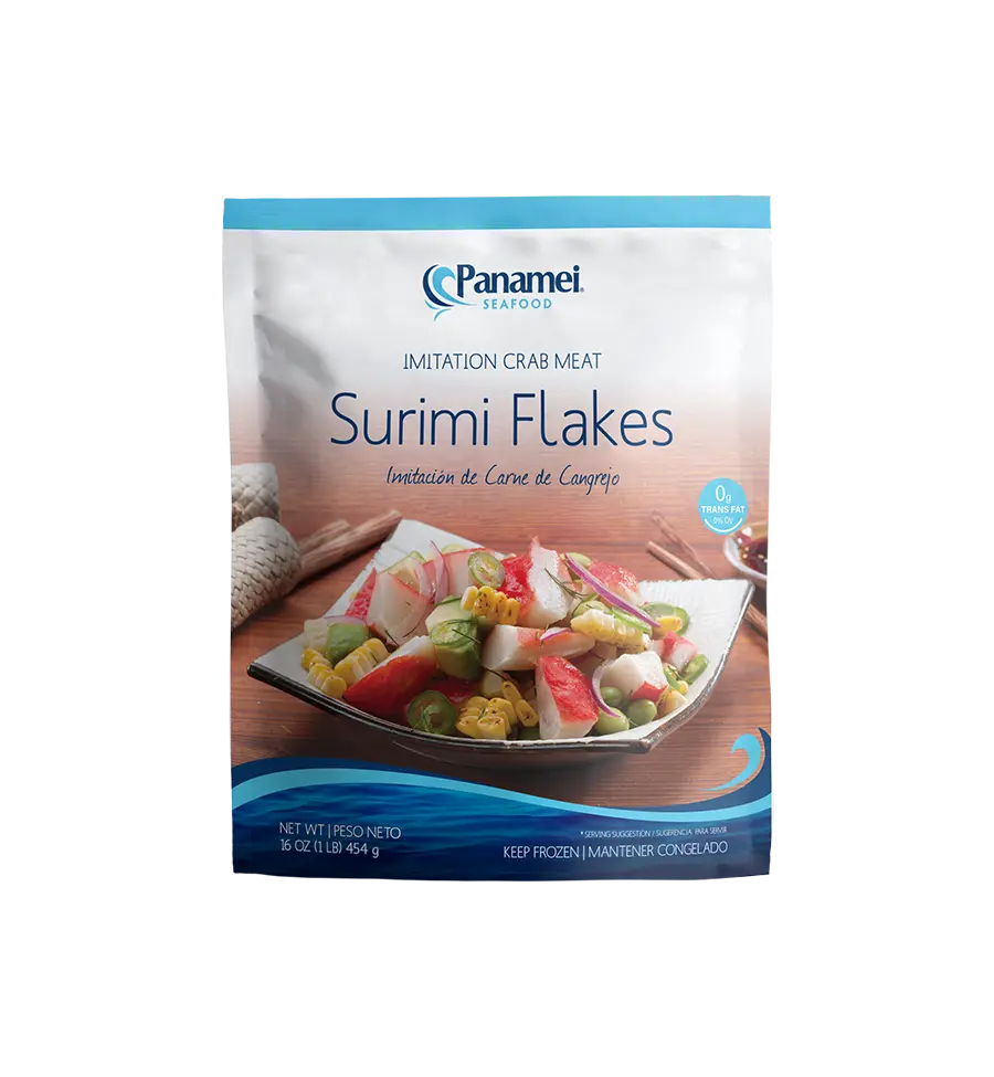 Imit crab salad flakes rtl surimi (1x1 lbs)