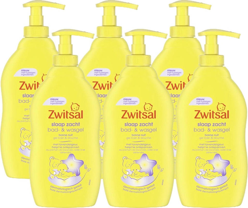 Zwitsal bad wasgel lavendel 6x400ml