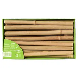 Sier drinkrietje bamboe 18 cm / 10 mm (1x25 pcs)