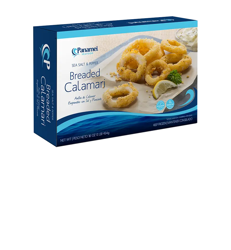 Panamei Squid rings calamari s&p brd rtl (1x1 lbs)