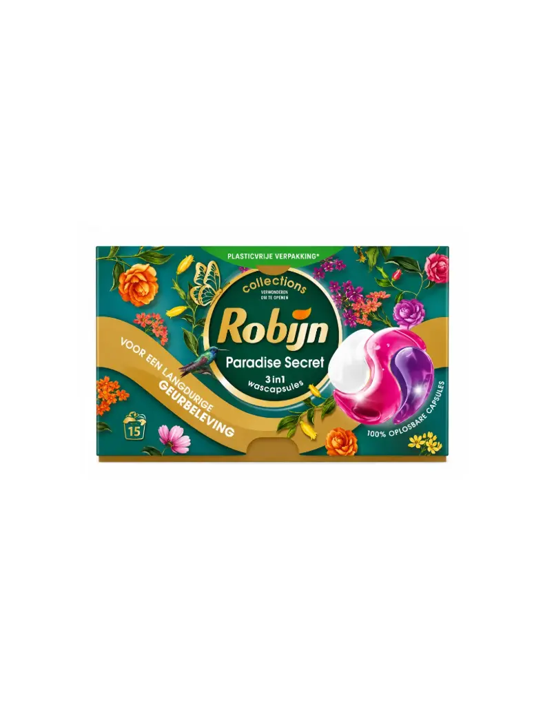 Robijn Wasmiddel capsules paradise secret (1x15 pcs)
