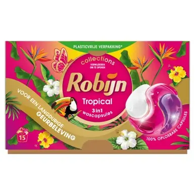 Robijn Wasmiddel capsules tropical (1x15 pcs)