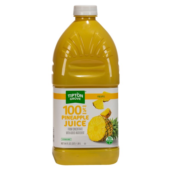 Tipton grove 100% pineapple juice 6x64 fl oz