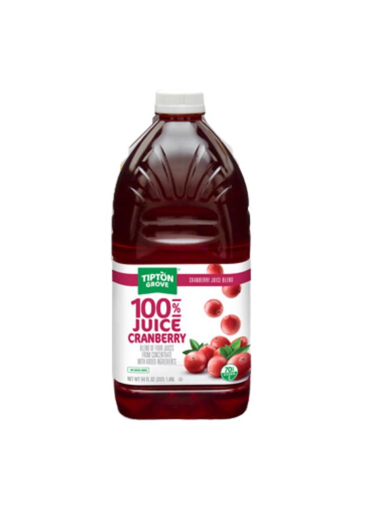 Tipton grove 100% cranberry juice 6x64fl. oz