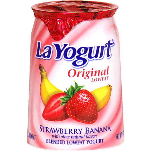 La yogurt original lf strawberry banana 12 x 6 oz