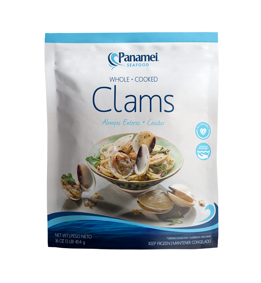 Panamei clams 17/22st whl ckd v/p 10x1lb