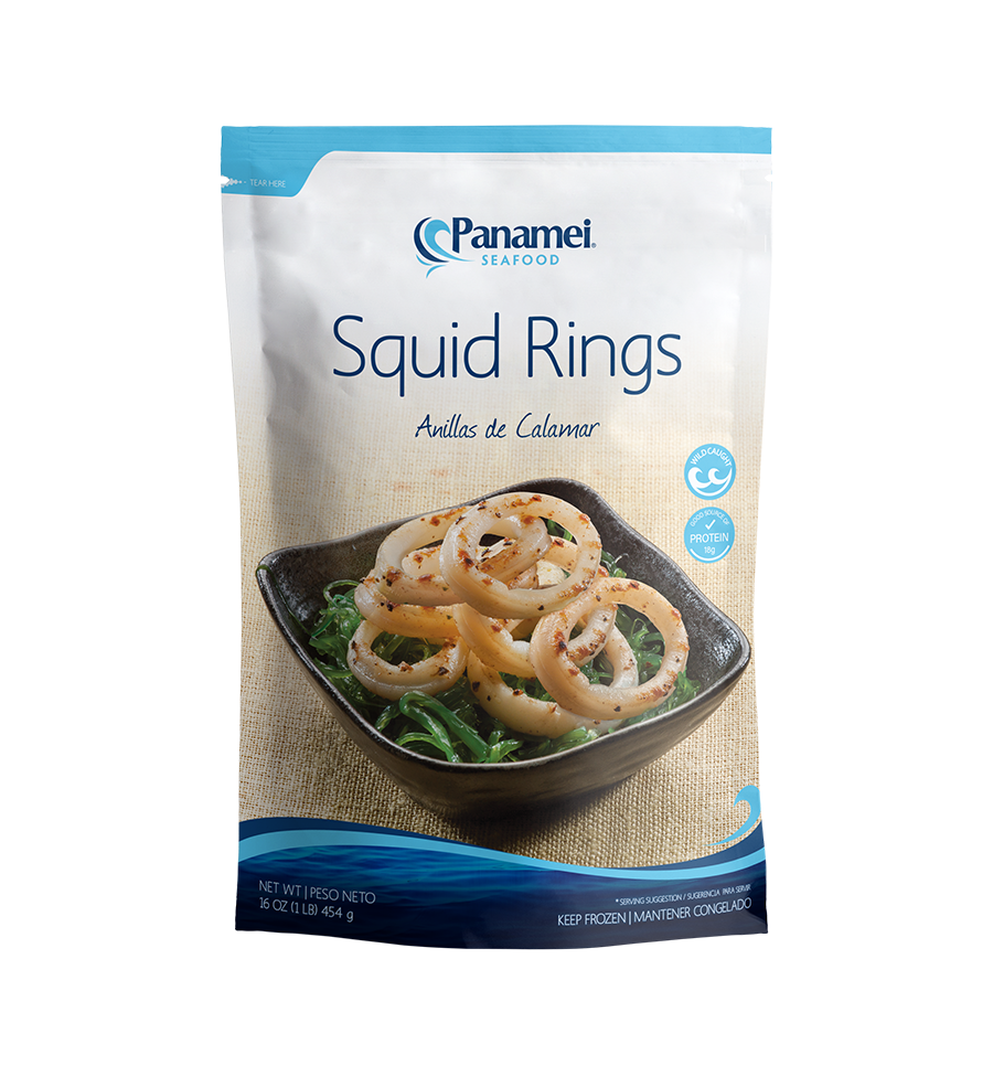 Panamei squid rings rtl iqf case 12x1lb