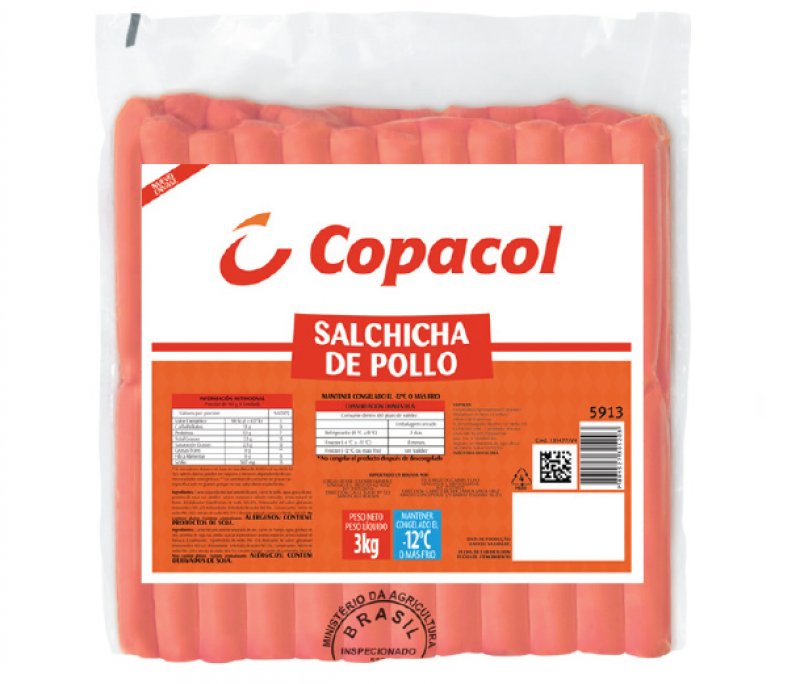 Copacol Chicken franks 6x3kg