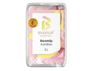Bravour Roomijs aardbei (1x5000 ml)