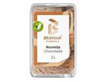 Bravour Roomijs chocolade (1x5000 ml)