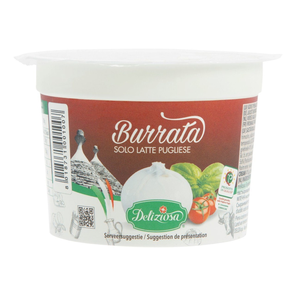 De burrata deliziosa kaasbol 100gr