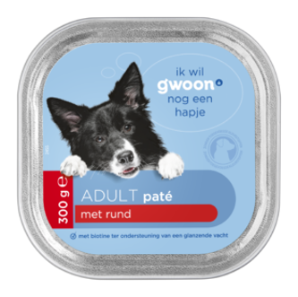 G'woon hond paté rund 18x300 gr