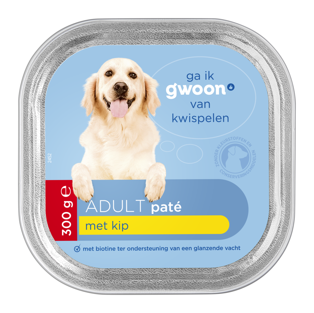 G'woon hond adult pate kip 12x150gr