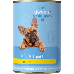 G'woon hond paté kip 12x400 gr