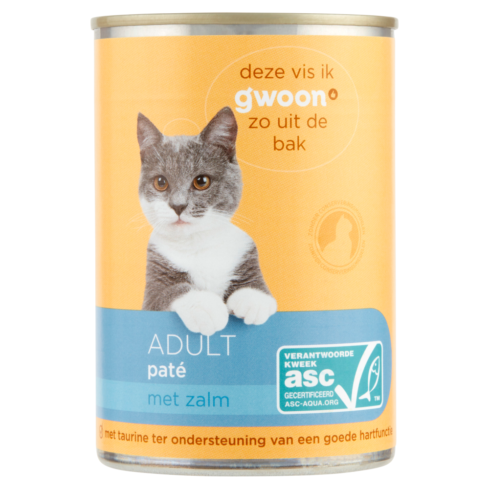 G'woon kat pate zalm 12x400gr