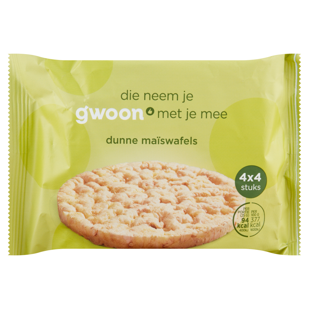 G'woon maiswafel zeezout 12x100gr