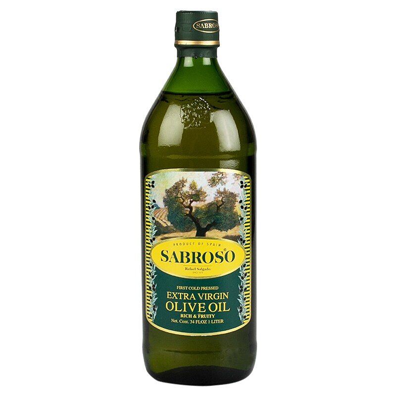 Sabroso olijfolie extra virgin 100% ( fles ) 1x1 ltr