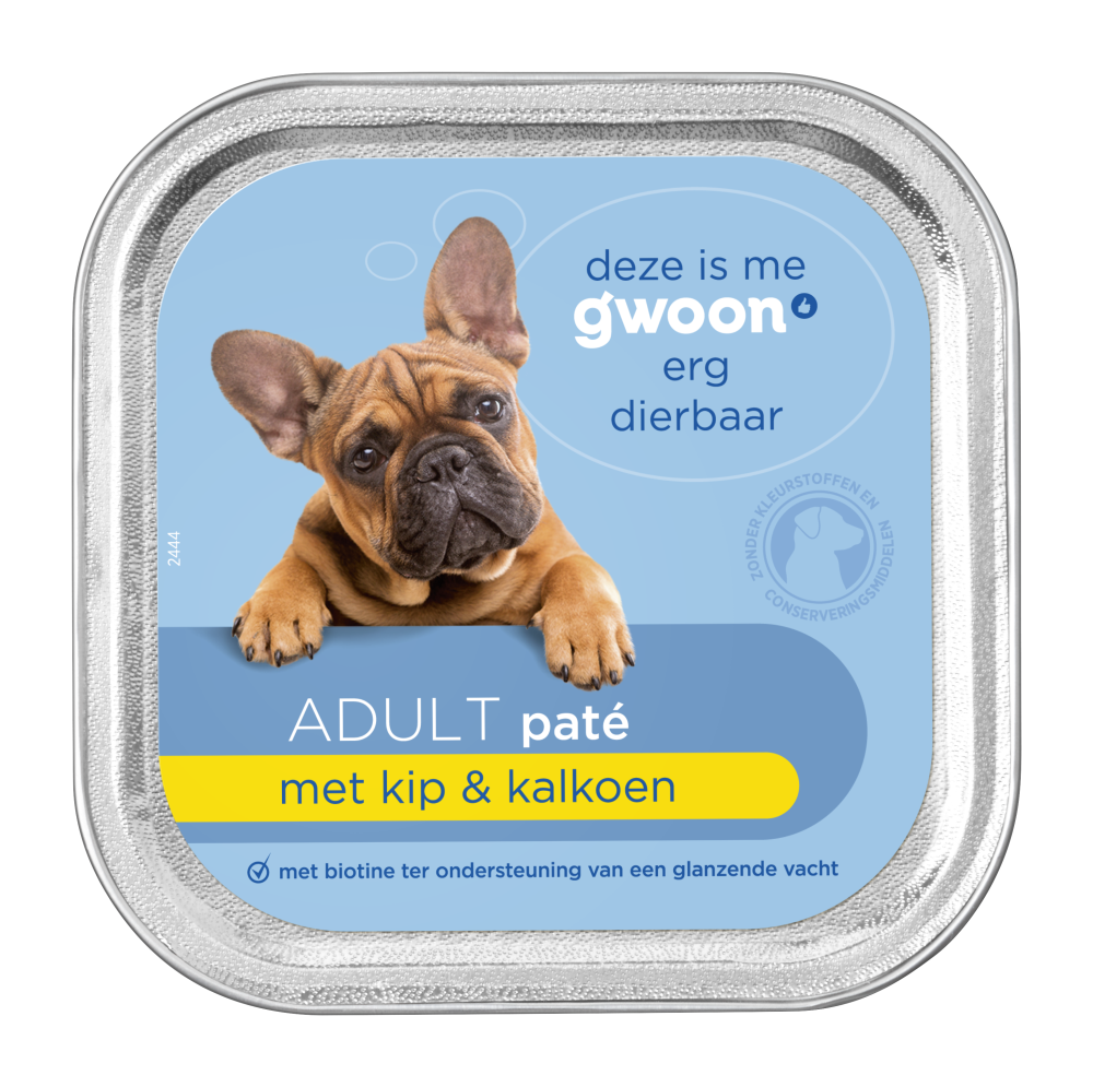 G'woon hond paté kip kalkoen 12x150 gr