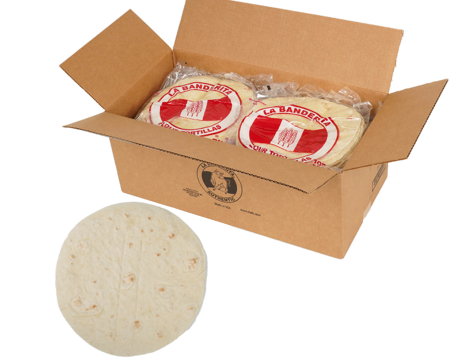 La banderita tortilla flour 10 inch pressed 16x12st