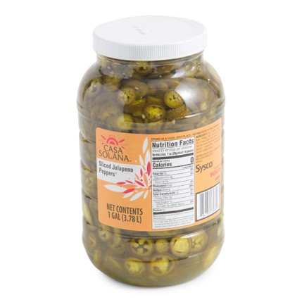 Casa solana classic pepper jalapeno slices 4x1gal