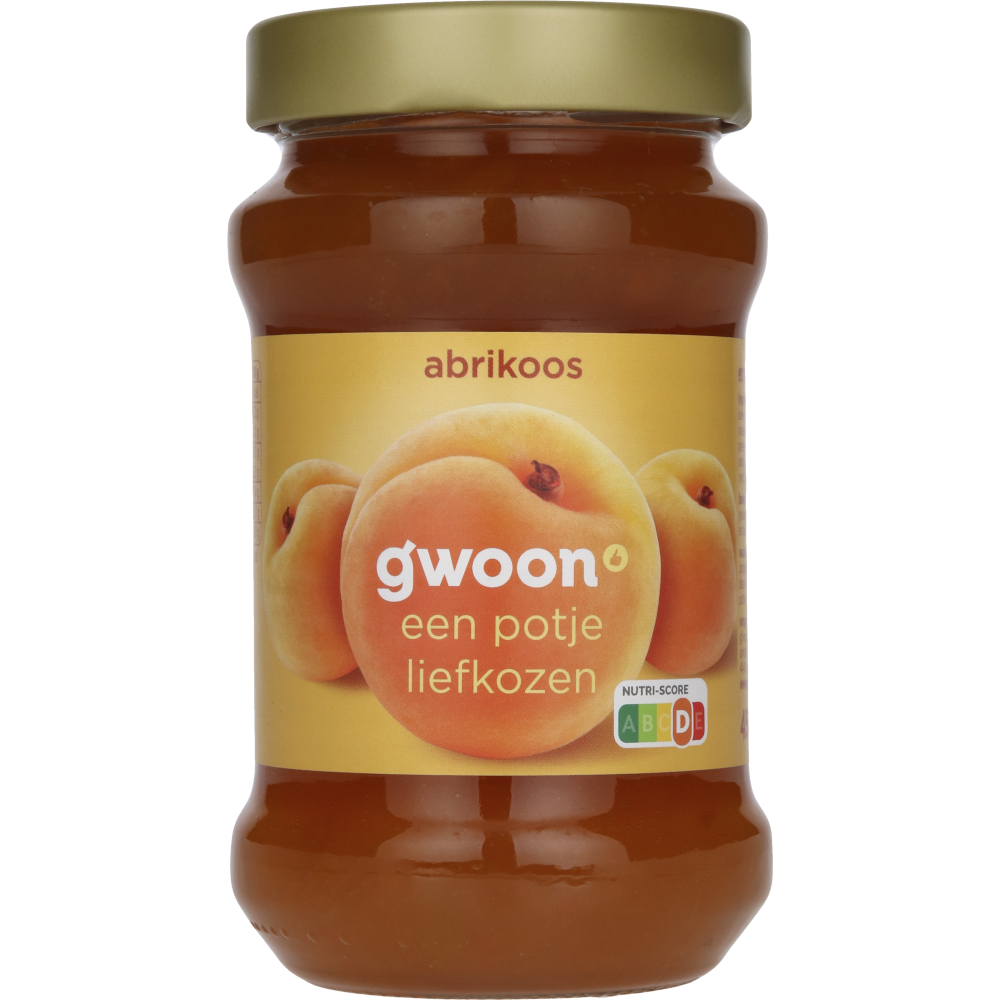 G'woon extra jam abrikozen 6x450gr