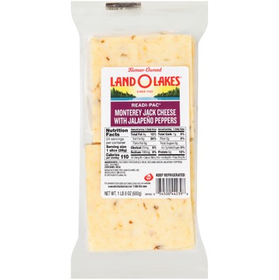 Land o lakes cheese monterey jack with peppers sliced 8x1.5lb