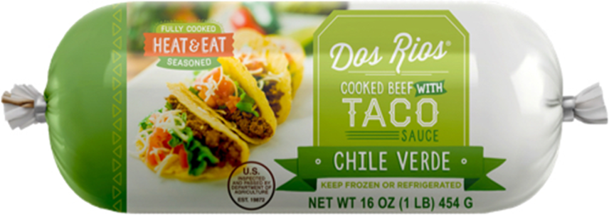 Dos Rios Taco Meat chile verde 12x16oz