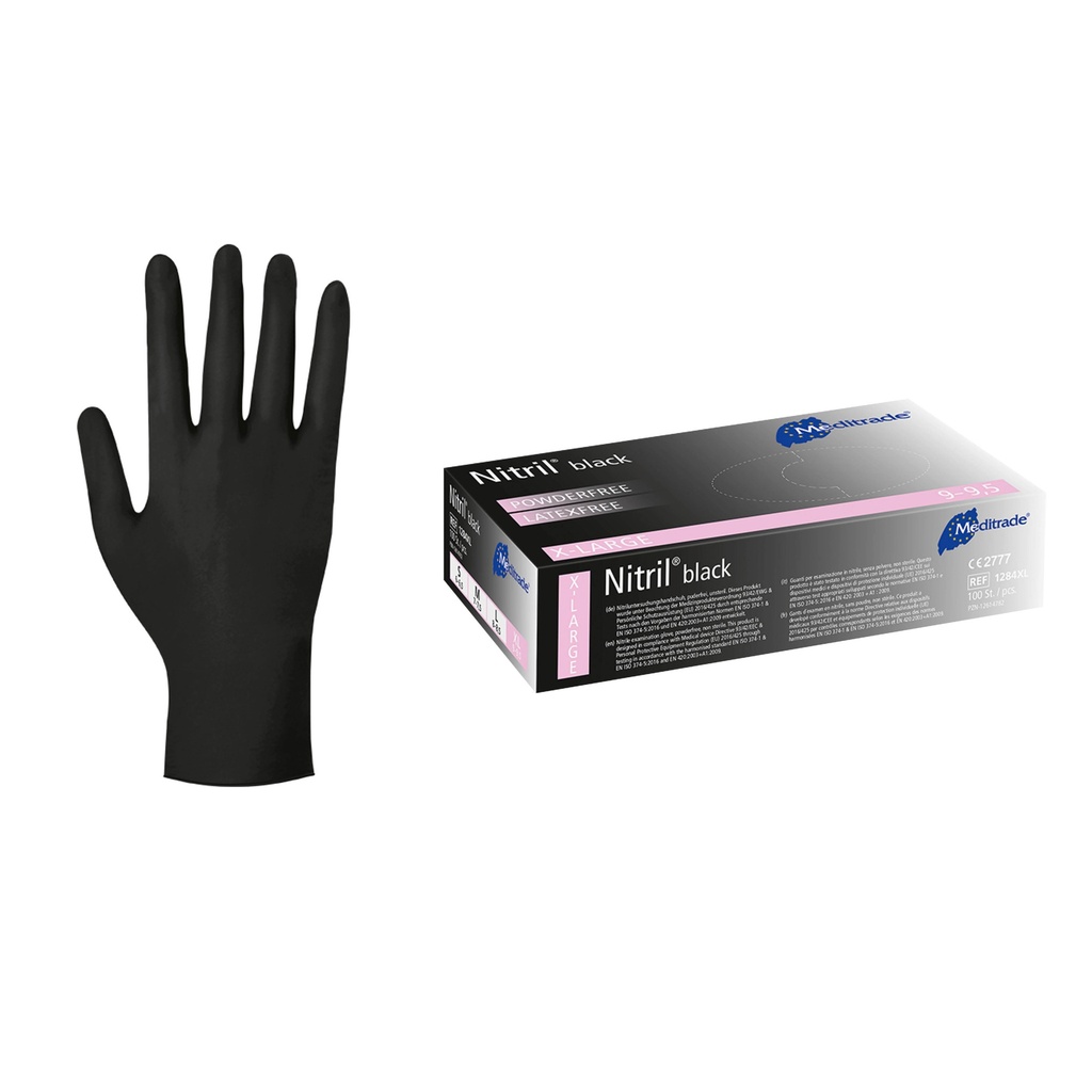 Nitril black Gloves 1x100st XL