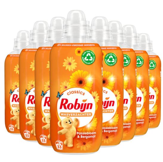Robijn wasverzachter passiebloem & bergamot 8x825ml 