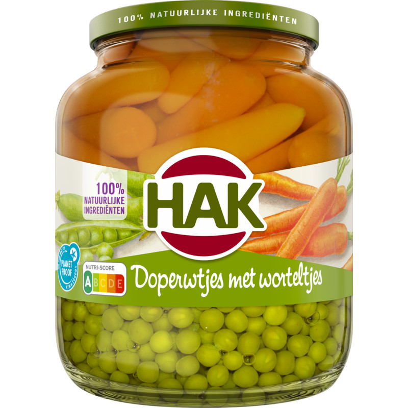 Hak doperwten/wortelen extra fijn 12x710ml 