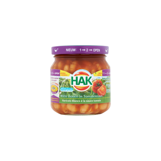 Hak baked witte bonen in tomatensaus 6x370ml 