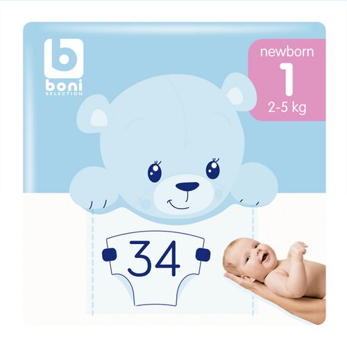 Boni luiers 1 newborn 2-5kg 6 x 34st