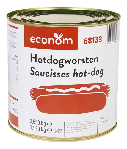 Econom hotdogworsten 1x2,650kg