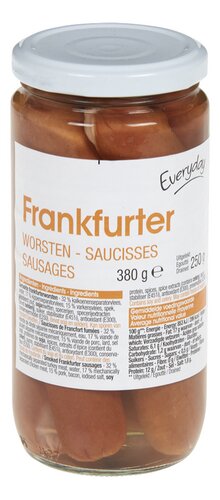 Everyday frankfurterworsten bok 12x380g