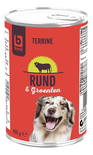 Boni hond terrine rund-groenten 12x400g