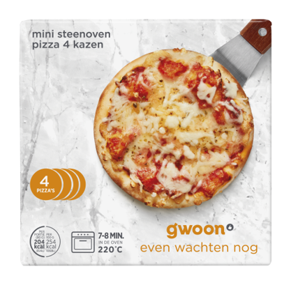 G'woon mini pizza 4 kazen 6x4st