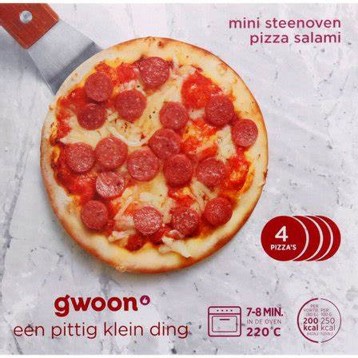 G'woon mini pizza salami 6x4st