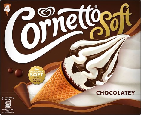 Cornetto soft chocolatey 6x (4x140ml)