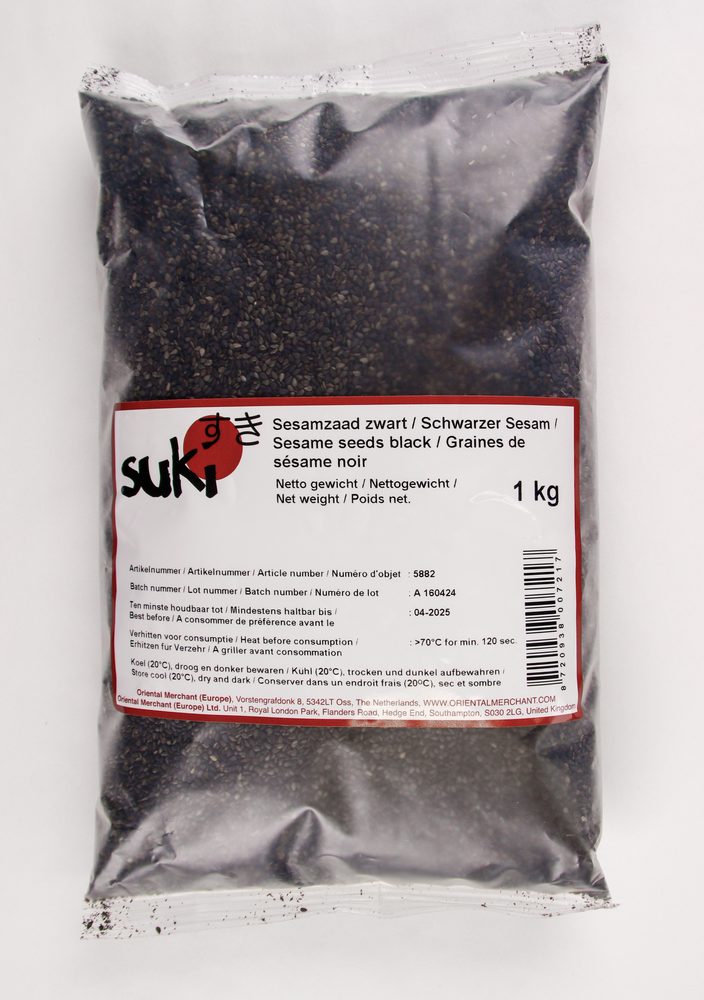 Suki black sesame seeds 1kg 