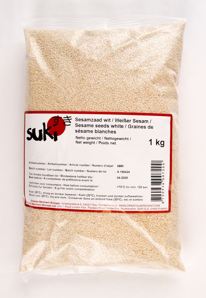 Suki white sesame seeds 1kg 