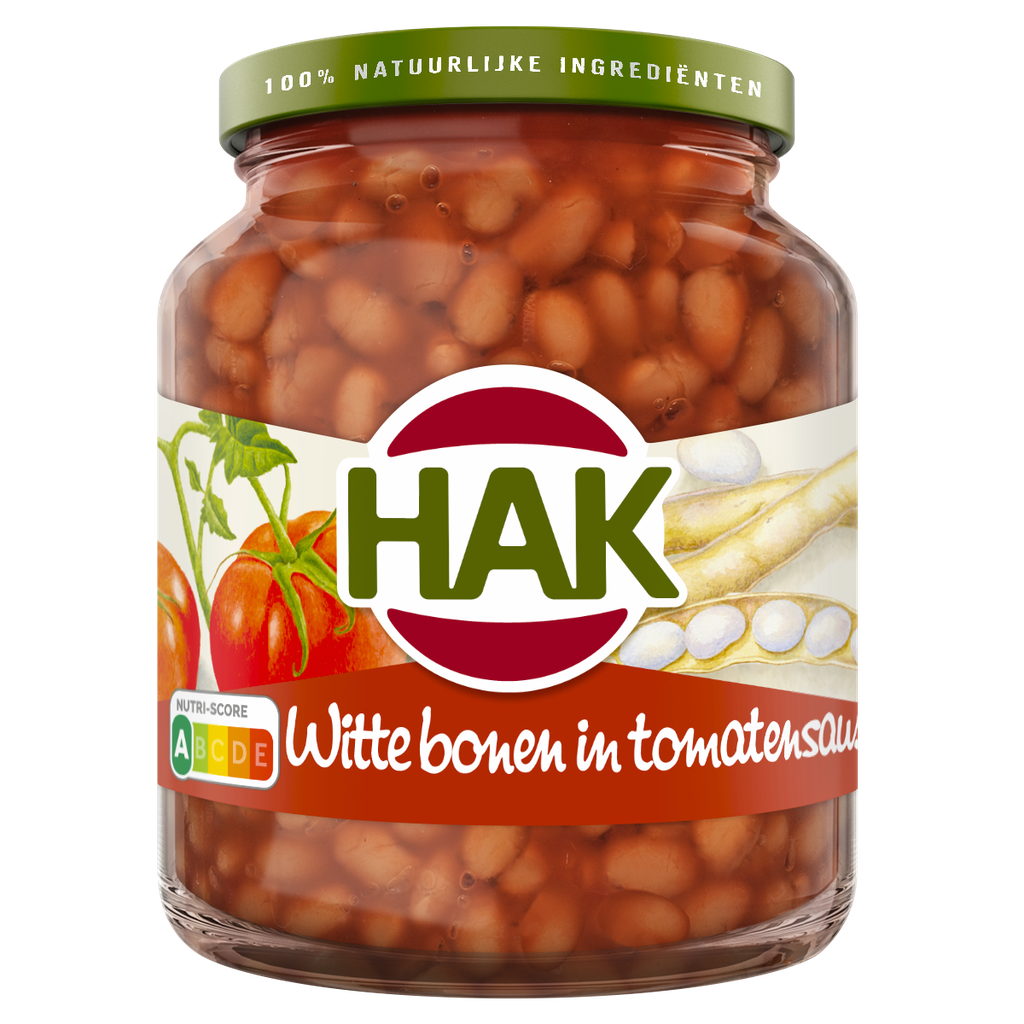 HAK Witte bonen in tomatensaus 210ml 