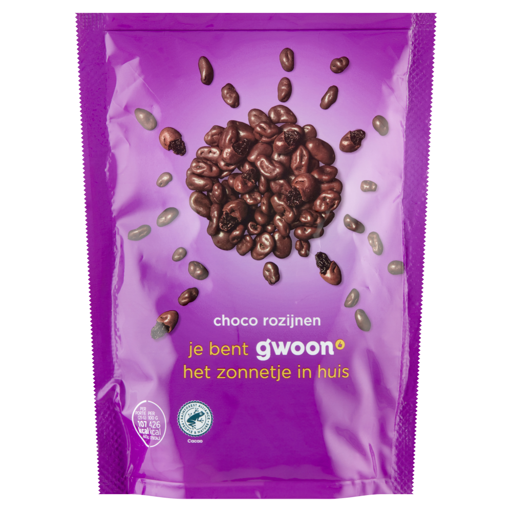 G'woon bitesize choco rozijn 20x200gr