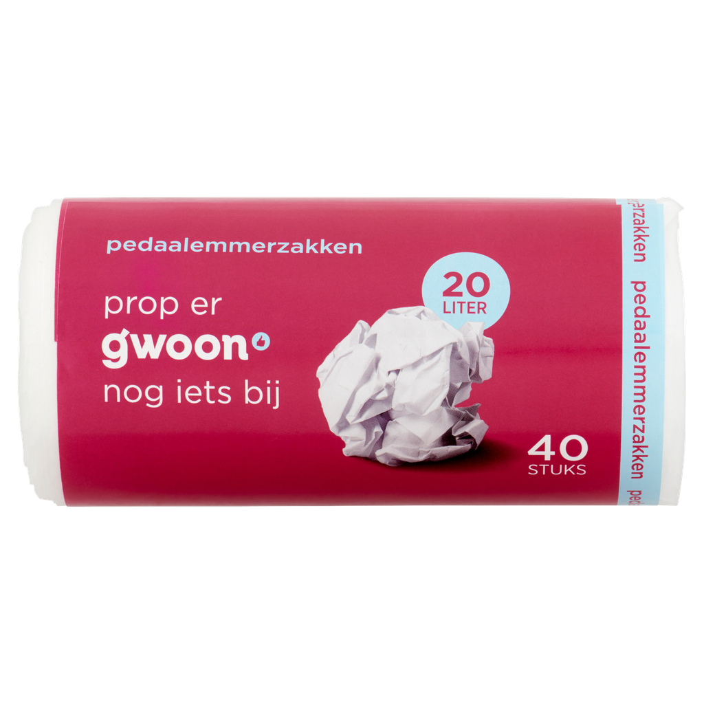 G'woon pedaalemmerzakken 20ltr 20x40 st